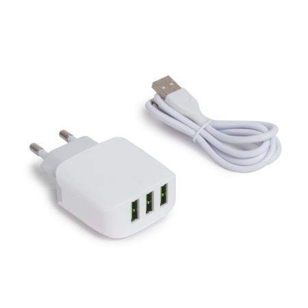 Универсальное зарядное устройство LDNIO A3312 17W Кабель Lightning 1м Белый в интернет магазине Stels.kz