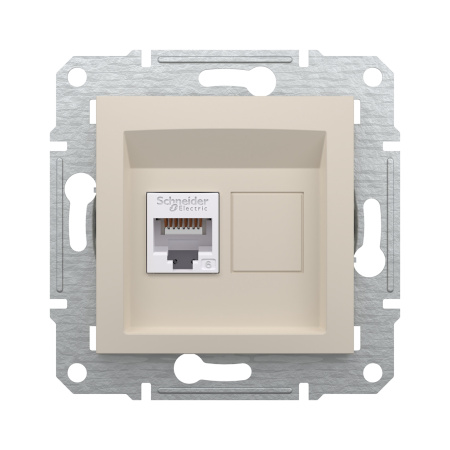 Розетка компьютерная SE EPH4770123 Asfora RJ45 кат. 6 механизм кремовый в интернет магазине Stels.kz