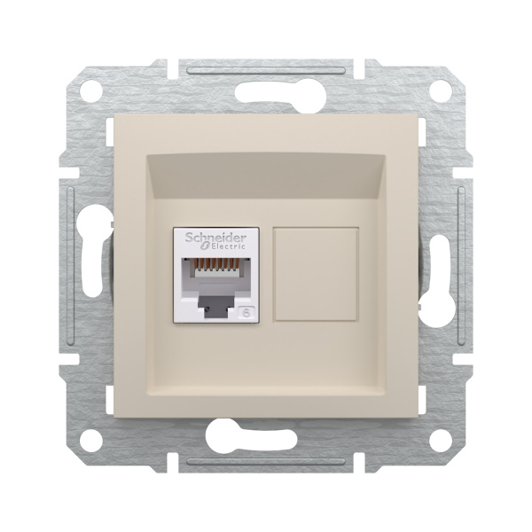 Розетка компьютерная SE EPH4770123 Asfora RJ45 кат. 6 механизм кремовый в интернет магазине Stels.kz