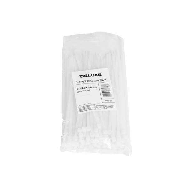 Хомут нейлоновый Deluxe СП 4.8*180 мм (Б) (100 штук в упаковке) в интернет магазине Stels.kz