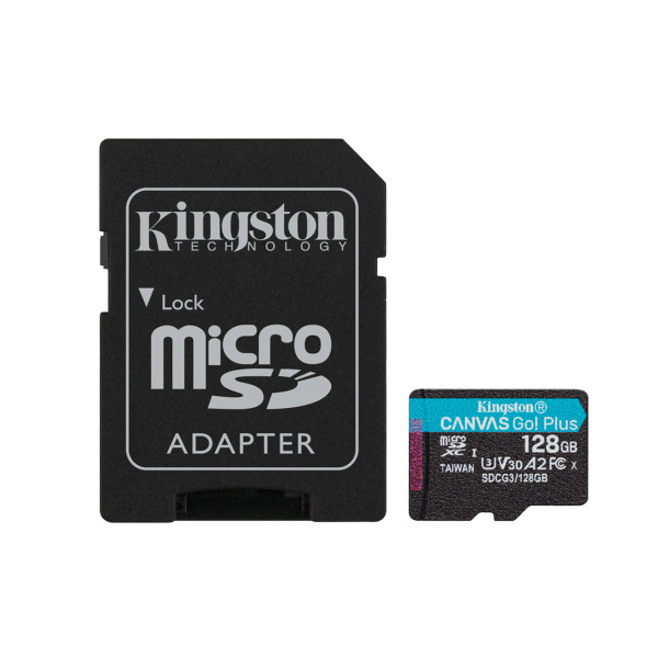 Карта памяти Kingston SDCG3/128GB A2 U3 V30 128GB + адаптер Карта памяти Kingston SDCG3/128GB A2 U3 V30 128GB + адаптер