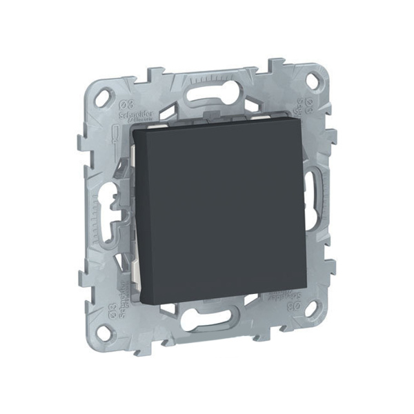 Выключатель одноклавишный SE NU520154 Unica New антрацит Выключатель одноклавишный SE NU520154 Unica New антрацит