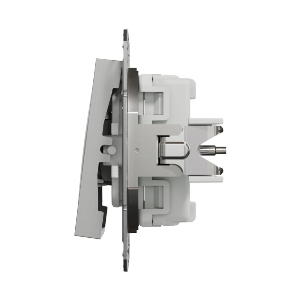 Выключатель трехклавишный SE EPH2100161 Asfora 10AX мех.винтовой алюминий в интернет магазине Stels.kz