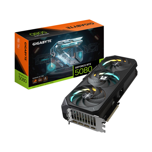 Купить не дорого Видеокарта Gigabyte (GV-N5080GAMING OC-16GD) RTX5080 GAMING OC 16G в интернет магазине Stels.kz Видеокарта Gigabyte (GV-N5080GAMING OC-16GD) RTX5080 GAMING OC 16G в интернет магазине Stels.kz