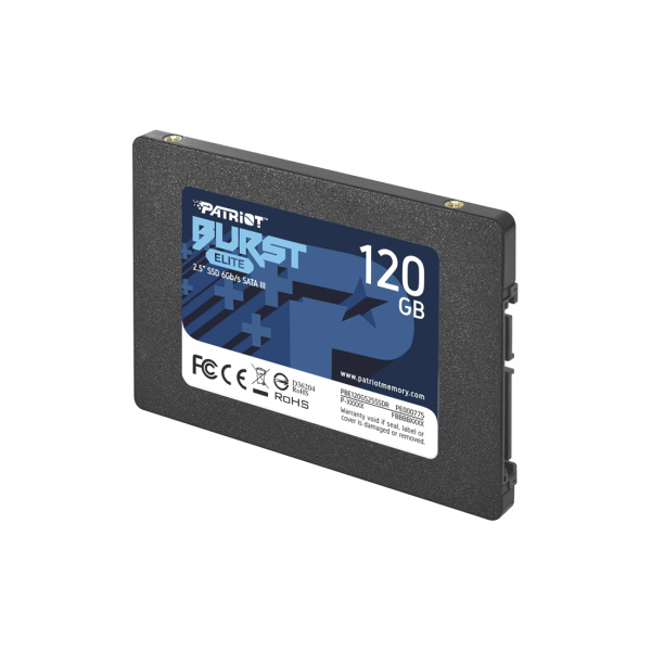 Купить не дорого Твердотельный накопитель SSD Patriot BURST ELITE PBE120GS25SSDR 120GB SATA3 2,5" в интернет магазине Stels.kz Твердотельный накопитель SSD Patriot BURST ELITE PBE120GS25SSDR 120GB SATA3 2,5" в интернет магазине Stels.kz