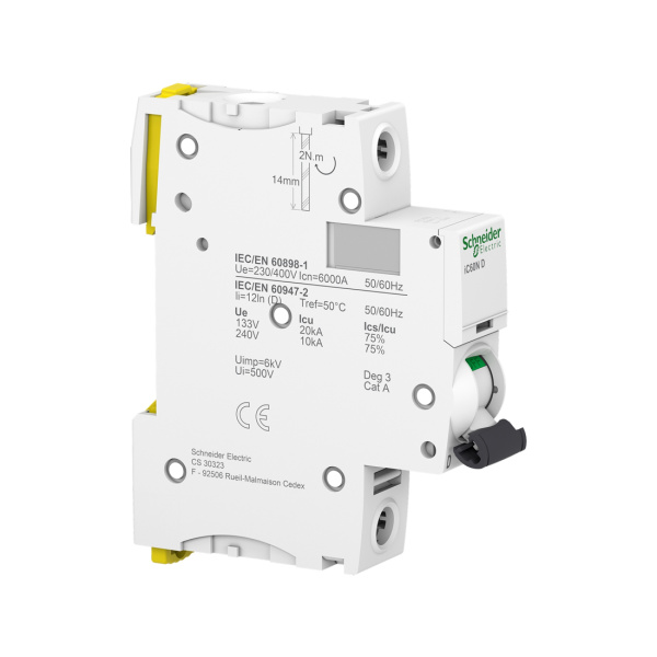 Автоматический выключатель SE A9F75110 Acti9 iC60N 1P 10А D 6 kA в интернет магазине Stels.kz