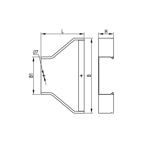 Переходник RRC симметричный DKC 36310K 200/100 H50 в комплекте с крепежными элементами в интернет магазине Stels.kz