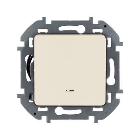 Переключатель одноклавишный с подсветкой Legrand 673661 Inspiria с/у слоновая кость в интернет магазине Stels.kz