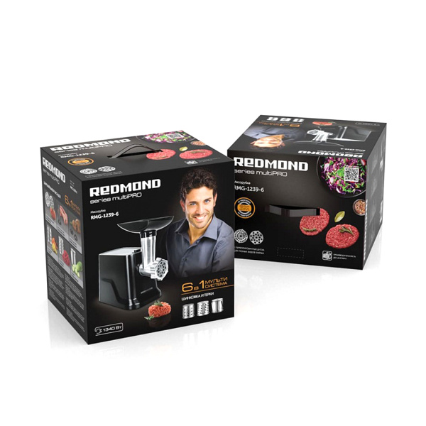 Мясорубка Redmond RMG-1239-6 Черный в интернет магазине Stels.kz