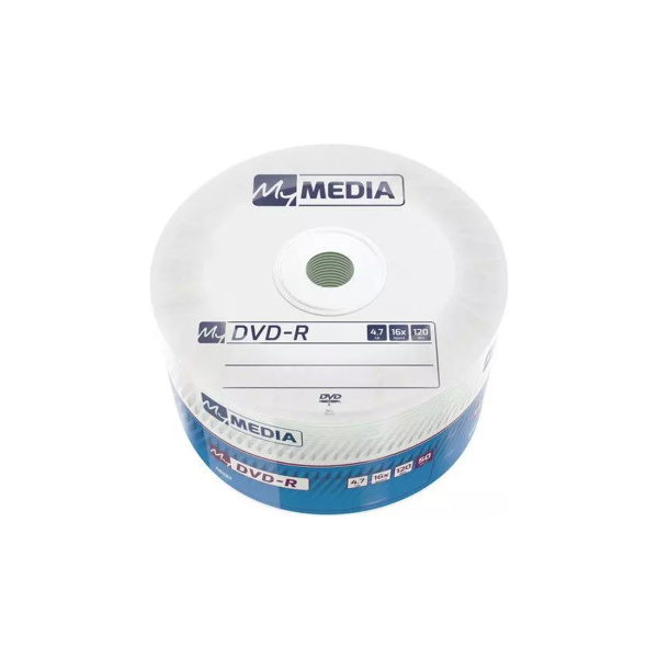 Диск DVD-R MyMedia (69202) 4.7GB 50штук Printable Незаписанный