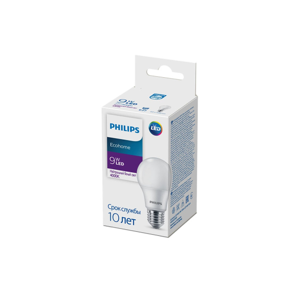 Лампа Philips Ecohome LED Bulb 9W 720lm E27 840 RCA в интернет магазине Stels.kz