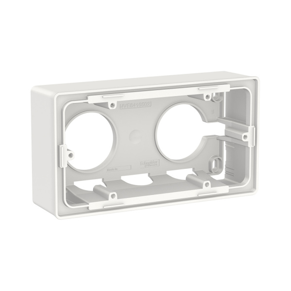 Коробка SE NU800418 Unica New для открытой установки двухпостовая белый Коробка SE NU800418 Unica New для открытой установки двухпостовая белый