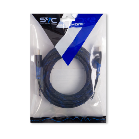 Интерфейсный кабель HDMI-HDMI SVC HR0300BL-P, 30В, Синий, Пол. пакет, 3 м в интернет магазине Stels.kz