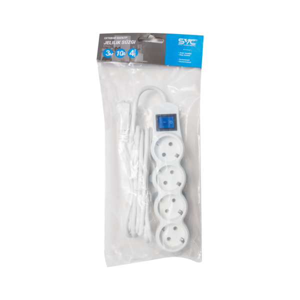 Сетевой фильтр SVC ZP4S-30M 3 м. 220 в. в интернет магазине Stels.kz