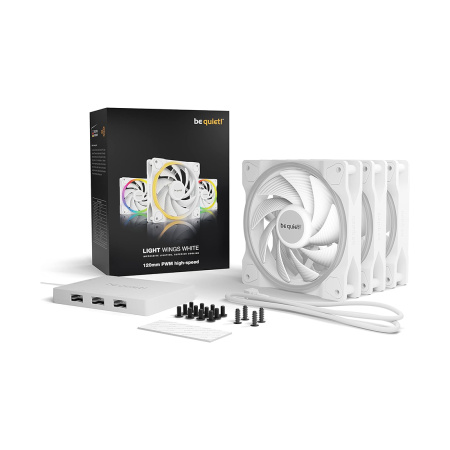Вентилятор для компьютерного корпуса Bequiet! Light Wings 120mm PWM high-speed Triple-Pack White в интернет магазине Stels.kz