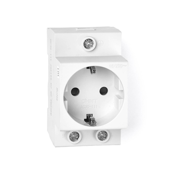 Розетка CHINT AC30-111 с ЗК на DIN-рейку Розетка CHINT AC30-111 с ЗК на DIN-рейку