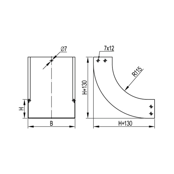 Угол CS 90 вертикальный внутренний 90° DKC 150x100 в комплекте в интернет магазине Stels.kz