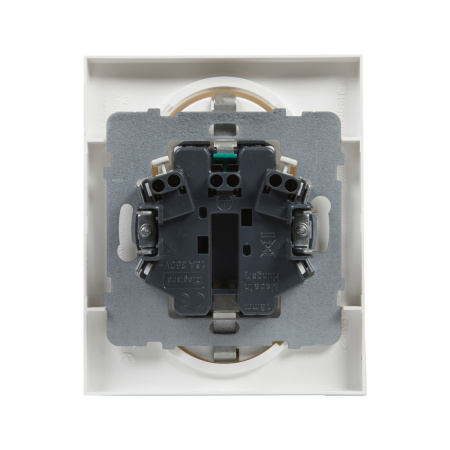 Розетка двойная 2х2К+З Suno 16А 250В с з/ш безвинт.зажим Белый в интернет магазине Stels.kz