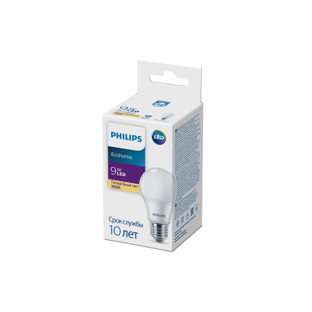 Лампа Philips Ecohome LED Bulb 9W 680lm E27 830 RCA в интернет магазине Stels.kz