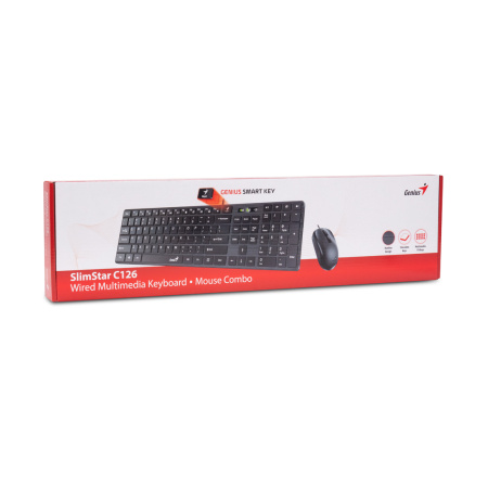 Комплект Клавиатура + Мышь Genius SLIMSTAR C126 в интернет магазине Stels.kz