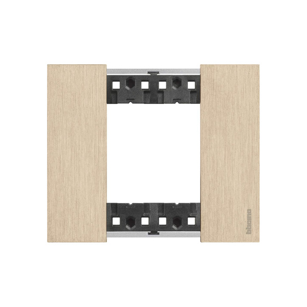 Рамка декоративная Bticino KA4802ZW Living Now 2 модуля Золото