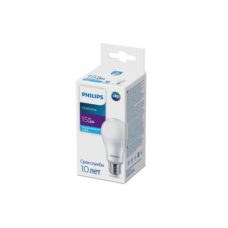 Лампа Philips Ecohome LED Bulb 15W 1450lm E27 865 RCA в интернет магазине Stels.kz