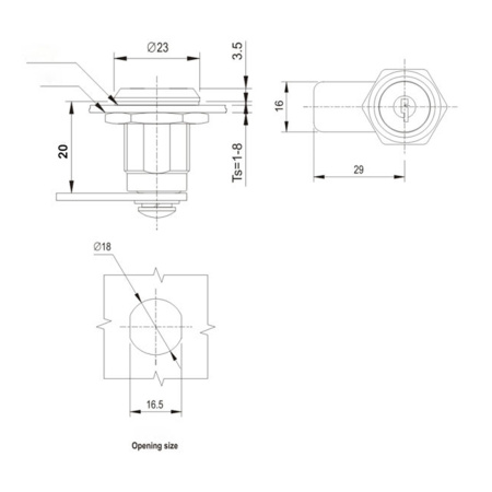 Замок металлический с ключом Deluxe MS403 в интернет магазине Stels.kz