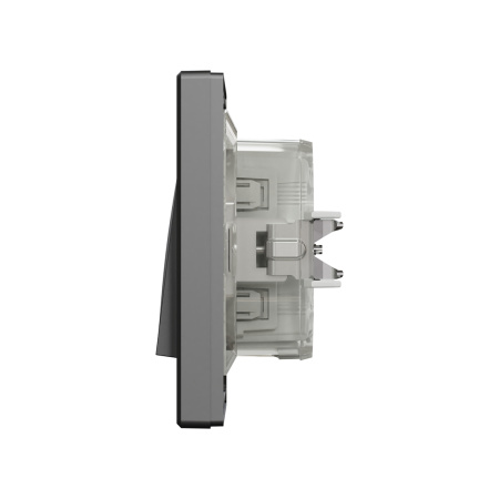 Выключатель одноклавишный SE EPH0100271 Asfora 10AX IP44 в сборе антрацит в интернет магазине Stels.kz