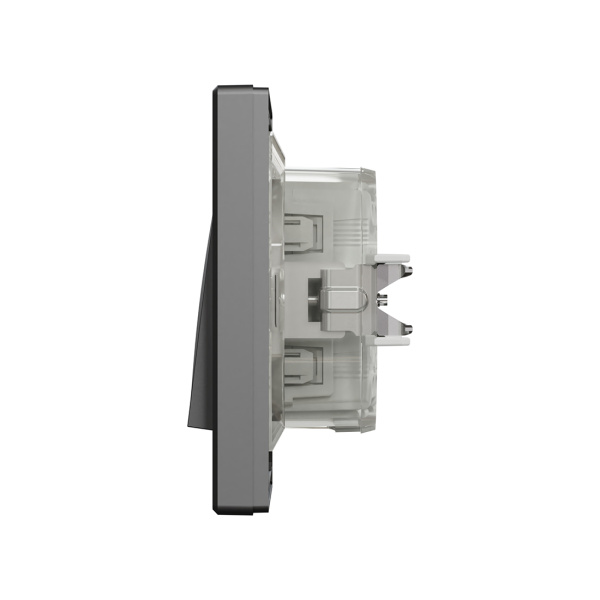 Выключатель одноклавишный SE EPH0100271 Asfora 10AX IP44 в сборе антрацит в интернет магазине Stels.kz