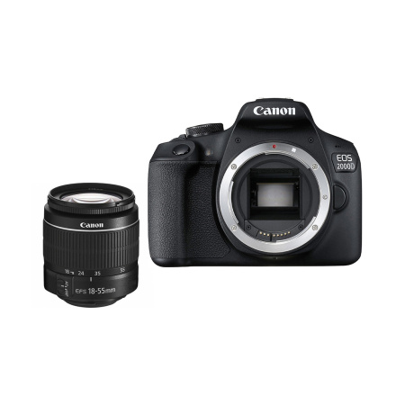 Цифровой зеркальный фотоаппарат Canon EOS 2000D kit EF-S 18-55 DC III Black (2728C007AA) в интернет магазине Stels.kz