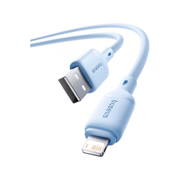 Интерфейсный кабель Baseus Silky USB to iP 2.4A 1m Galaxy Blue (P10377702313-00) в интернет магазине Stels.kz