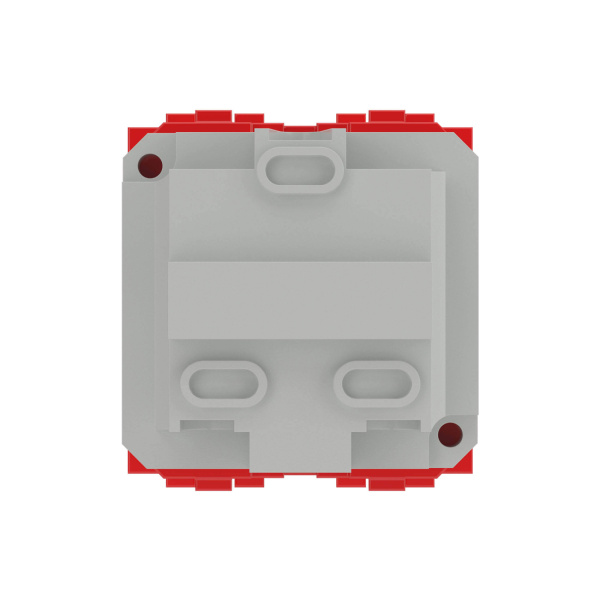 Электрическая розетка с заземлением DKC 76482R со шторками красная, 2мод. в интернет магазине Stels.kz