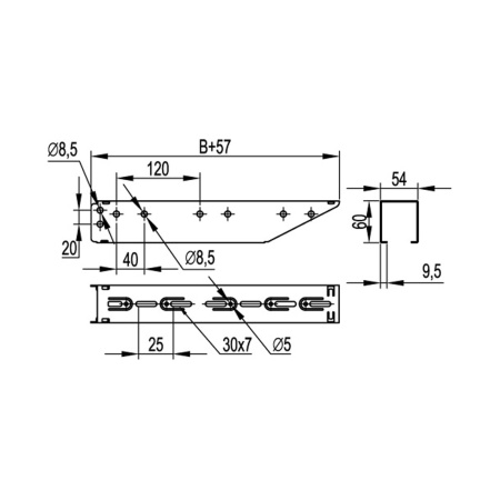 Консоль DKC BBF5020 быстрой фиксации осн.200 мм в интернет магазине Stels.kz