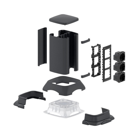 Миниколонна алюминиевая DKC 19523 0.25м черный в интернет магазине Stels.kz