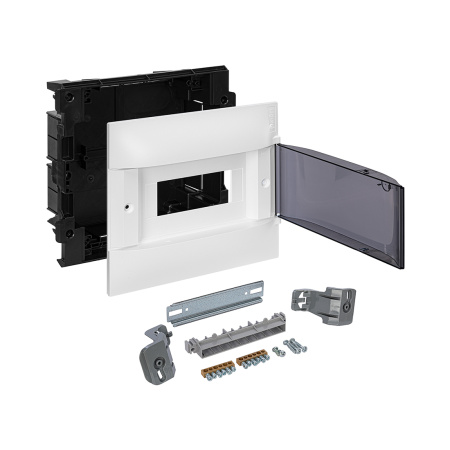 Щит встраиваемый Legrand Practibox S 1х8 IP40 Дымчатая дверь в интернет магазине Stels.kz