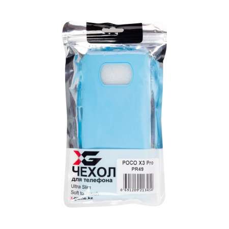 Чехол для телефона X-Game XG-PR49 для POCO X3/X3 Pro TPU Голубой в интернет магазине Stels.kz
