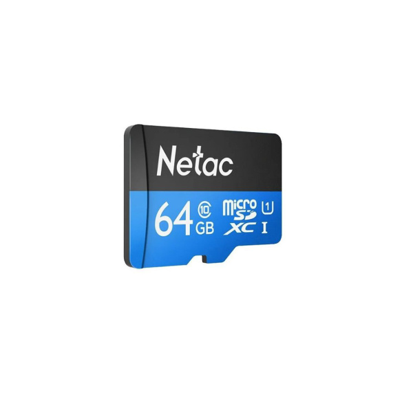 Карта памяти Netac NT02P500STN-064G-R U1/C10 64GB с адаптером SD в интернет магазине Stels.kz