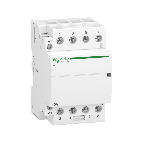 Контактор модульный SE A9C20844 iCT40A 4НО 220/240В АС 50ГЦ Контактор модульный SE A9C20844 iCT40A 4НО 220/240В АС 50ГЦ
