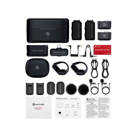 Петличный микрофон Hollyland Lark MAX 2 Ultimate Combo Черный в интернет магазине Stels.kz