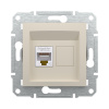 Розетка компьютерная SE EPH4370123 Asfora RJ45 кат. 5е механизм кремовый в интернет магазине Stels.kz