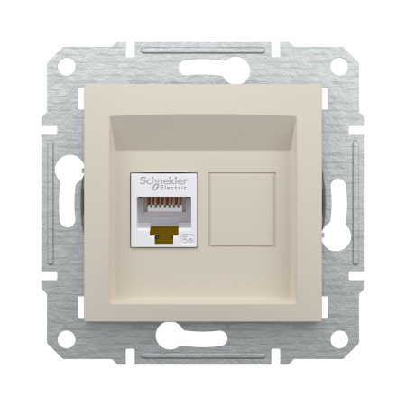 Розетка компьютерная SE EPH4370123 Asfora RJ45 кат. 5е механизм кремовый в интернет магазине Stels.kz