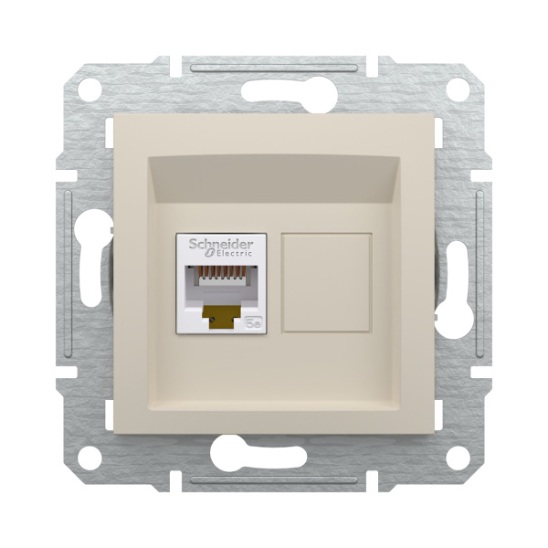 Розетка компьютерная SE EPH4370123 Asfora RJ45 кат. 5е механизм кремовый в интернет магазине Stels.kz