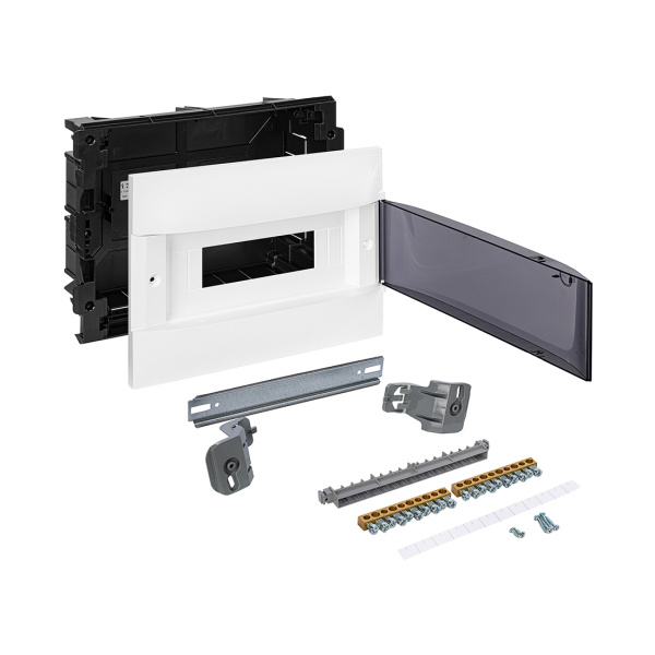 Щит встраиваемый Legrand Practibox S 1х12 IP40 Дымчатая дверь в интернет магазине Stels.kz