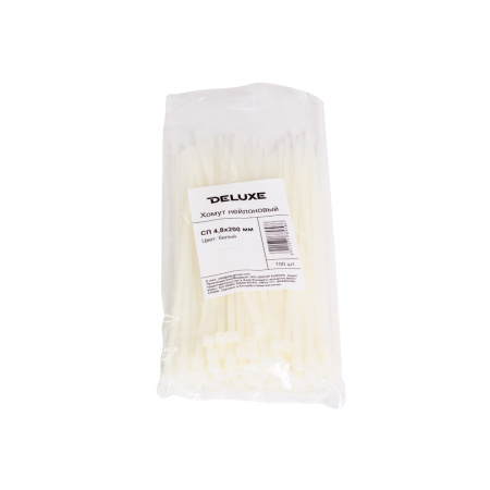 Хомут нейлоновый Deluxe СП 3.6*200 мм (Б) (100 штук в упаковке) в интернет магазине Stels.kz