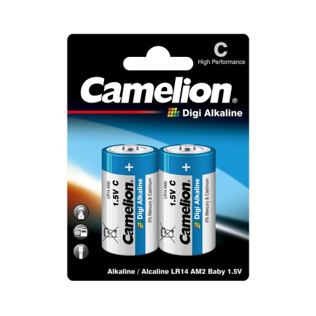 Батарейка CAMELION Digi Alkaline LR14-BP2DG 2 шт. в блистере в интернет магазине Stels.kz