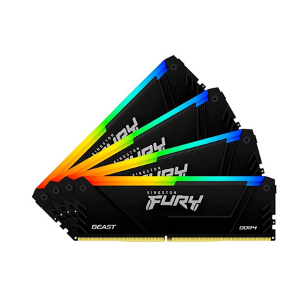 Комплект модулей памяти Kingston FURY Beast RGB KF436C18BB2AK4/128 DDR4 128GB (Kit 4x32GB) 3600MHz в интернет магазине Stels.kz