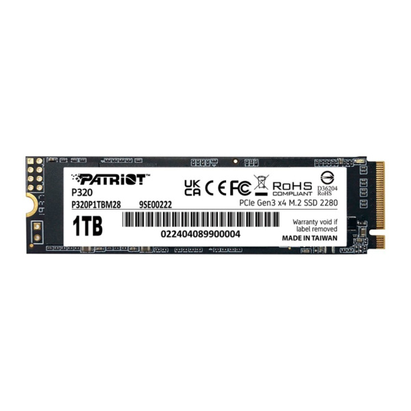 Твердотельный накопитель SSD Patriot P320 1TB M.2 NVMe PCIe 3.0x4 Твердотельный накопитель SSD Patriot P320 1TB M.2 NVMe PCIe 3.0x4