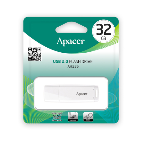 USB-накопитель Apacer AH336 32GB Белый в интернет магазине Stels.kz
