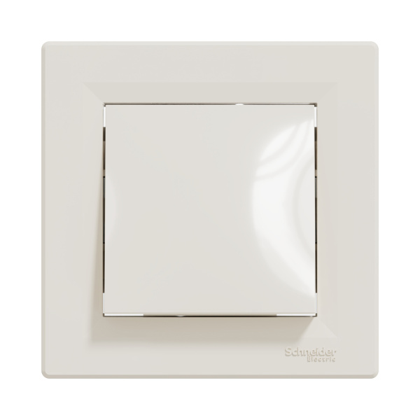 Выключатель одноклавишный SE EPH0100123 Asfora 10AX в сборе быстрозажим. клеммы кремовый в интернет магазине Stels.kz