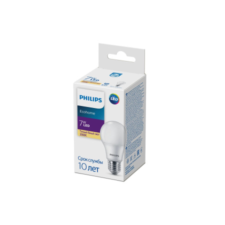 Лампа Philips Ecohome LED Bulb 7W 500lm E27 830 RCA в интернет магазине Stels.kz